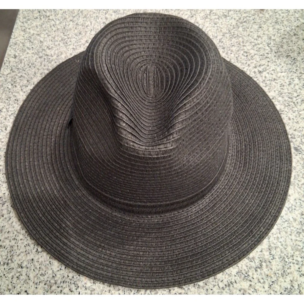 Shade & Shore Women's Black Hat Adjustable Head Size Resort Summer